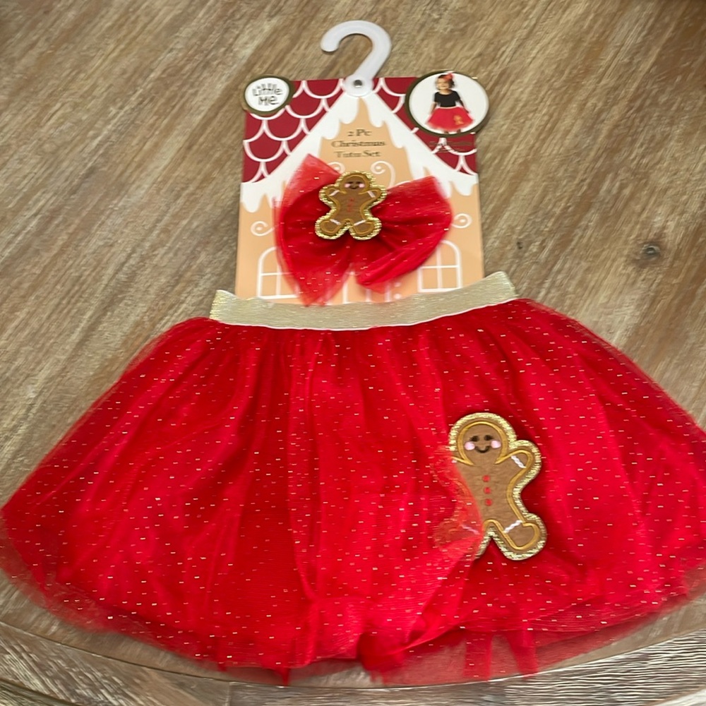 Little Me 2 Piece Gingerbread Christmas Tutu Set